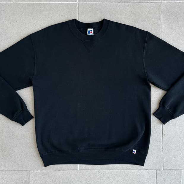 90s 빈티지 러셀 스웻셔츠 블랙 L USA