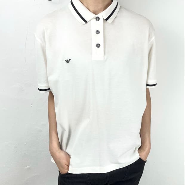 Emporio Armani Eagle Logo Piqué Polo Shi
