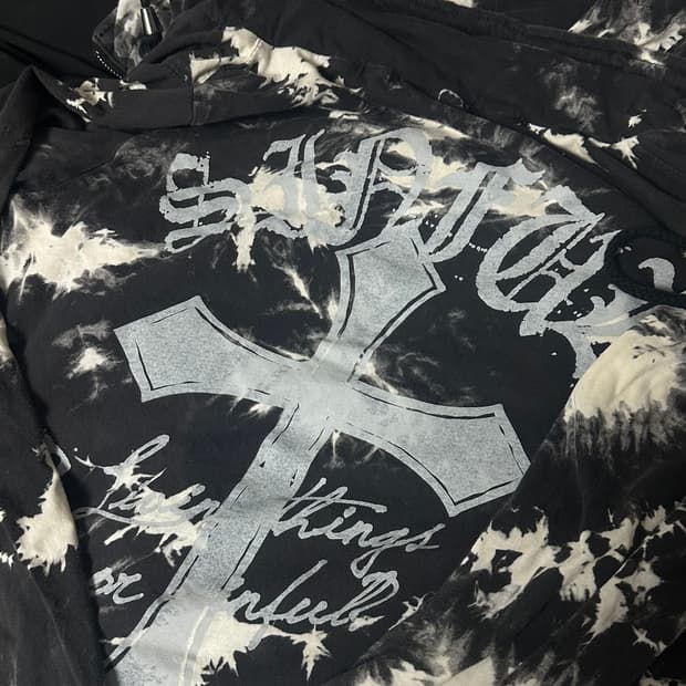 빈티지 십자가 후드집업