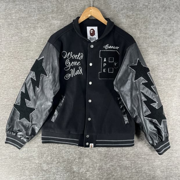 베이프 베이프 바시티 자켓 블랙