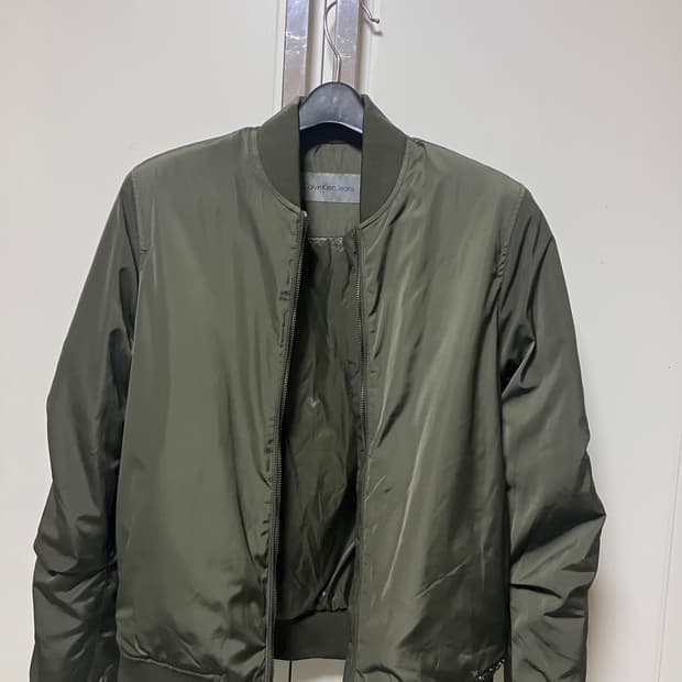 캘빈클라인 카키 블루종 봄버자켓  XS