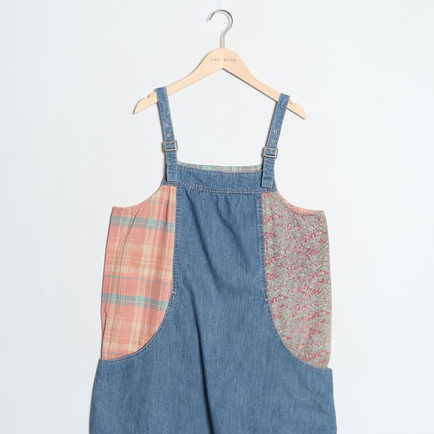 marshmallow crown Denim Jumper Skirt