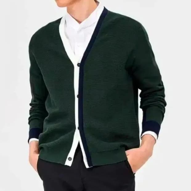 시스템 옴므 엠보싱 베색 가디건 