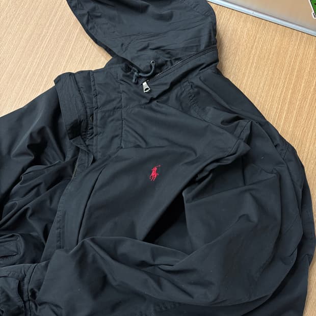폴로 두산 후디 아카이빙 블랙 자켓