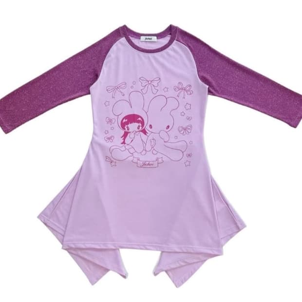 지초이 플레어 래글런 티드레스 원피스 핑크