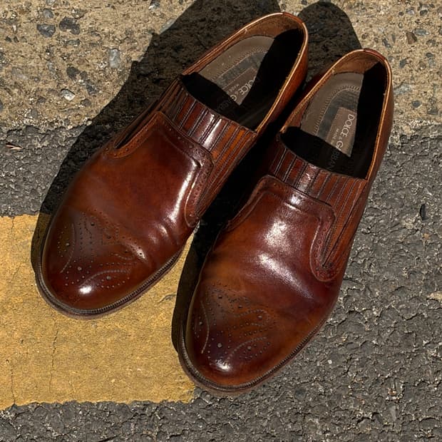 돌체앤가바나 플리츠 윙팁 구두