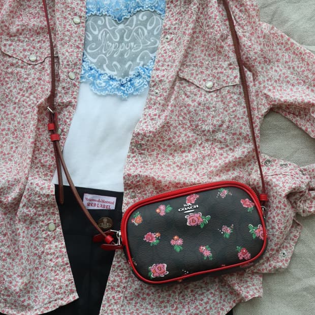 [Coach] Floral Pattern Cross Bag