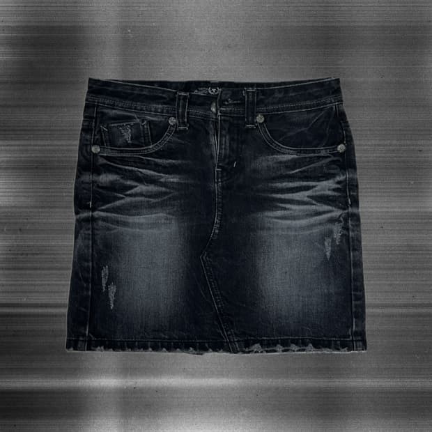 빈티지 펑크 워싱 데님 스커트 vintage punk rockchic