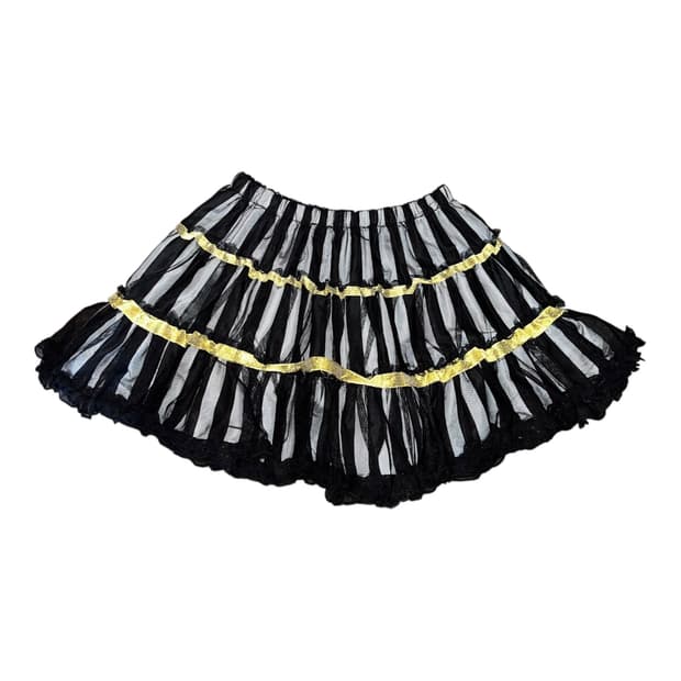 스트라이프 레이스 밴딩 캉캉스커트 갸루y2k키치