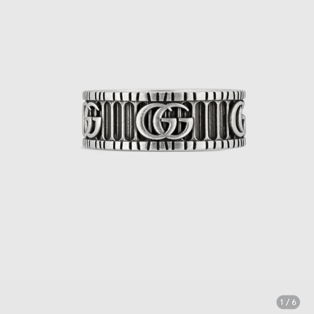 구찌 GG 마몽 와이드 링 17호