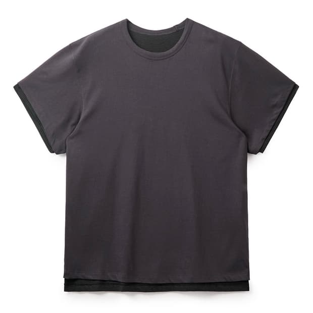 해칭룸 Two Face Tee 1/2 Purple Charcoal