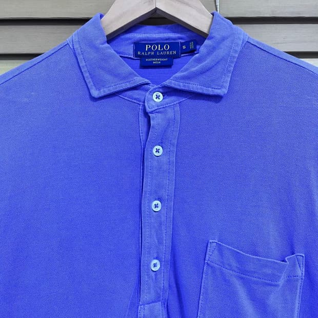 폴로랄프로렌 남성 퍼플매쉬긴팔PK티셔츠