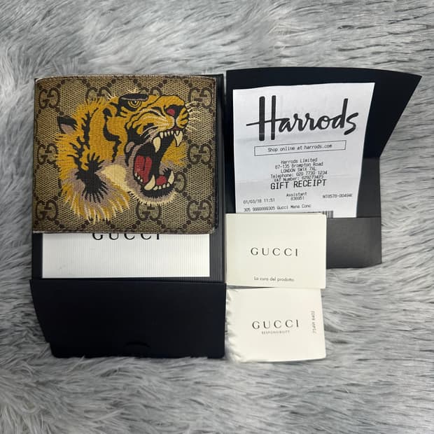 [A급/정품] 구찌 GG 타이거 반지갑