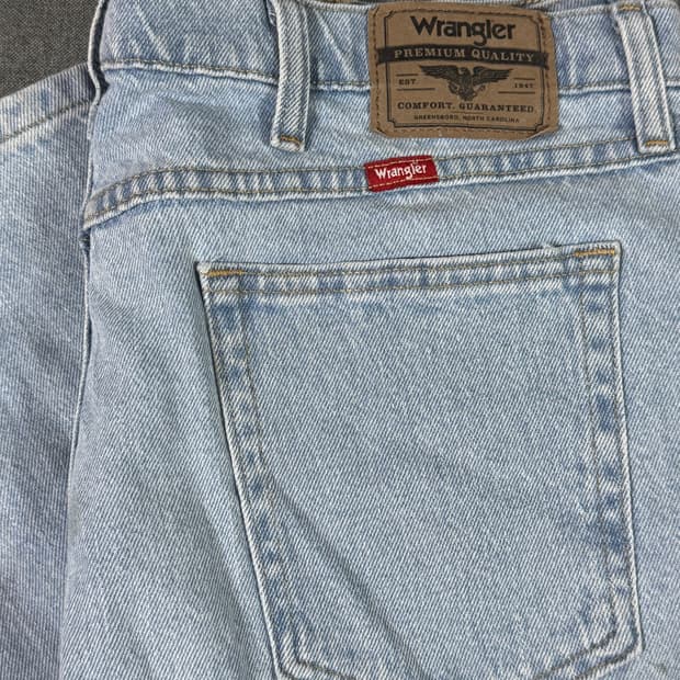 Premium Quality Wrangler 연청 스트레이트 데님 팬츠