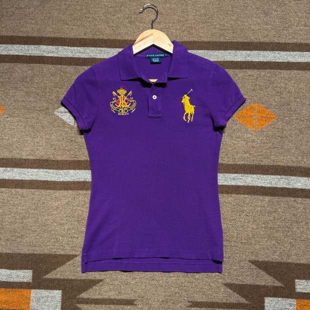 폴로랄프로렌 여성 빅포니 스키니 폴로 반팔 s 퍼플