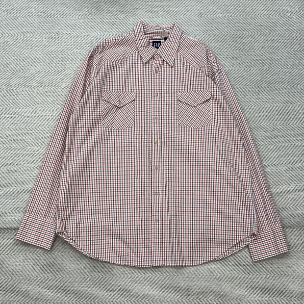갭 투포켓 체크셔츠 r2245