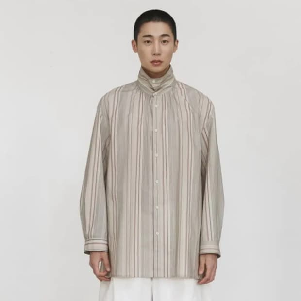 아모멘토 셔링 스트라이프 셔츠