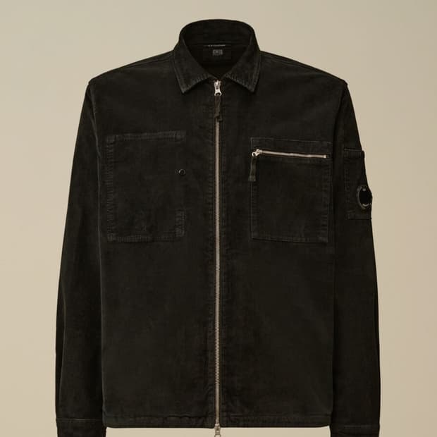 CP컴퍼니  코듀로이 렌즈 지퍼 오버셔츠