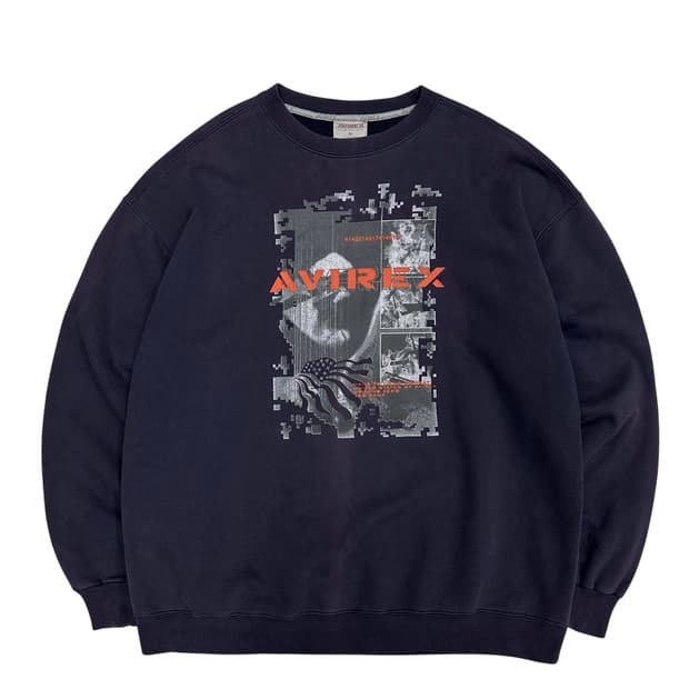아비렉스 맨투맨 다크퍼플 (XL~2XL)