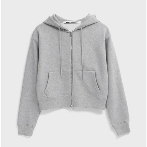 블랙업 B-BASIC 헤비코튼 후드집업 그레이