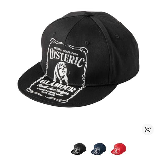 히스테릭 글래머 HYS 위스키 자수 캡 블랙