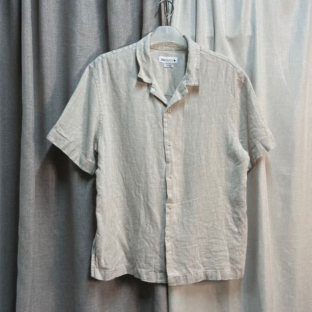 [XL] 자라 ZARA 린넨 반팔 셔츠 남방