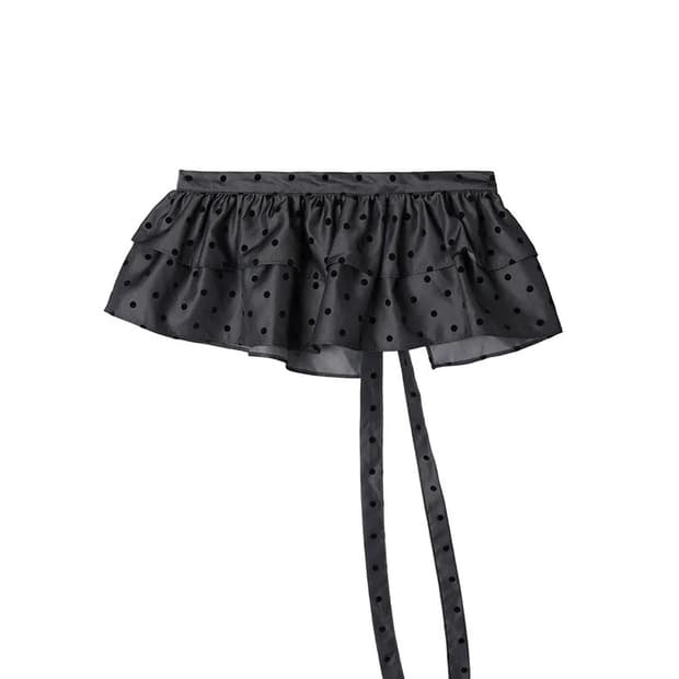 {정가 3.9 새상품} 바니쉬먼트 vanishment 도트 치마 그레이