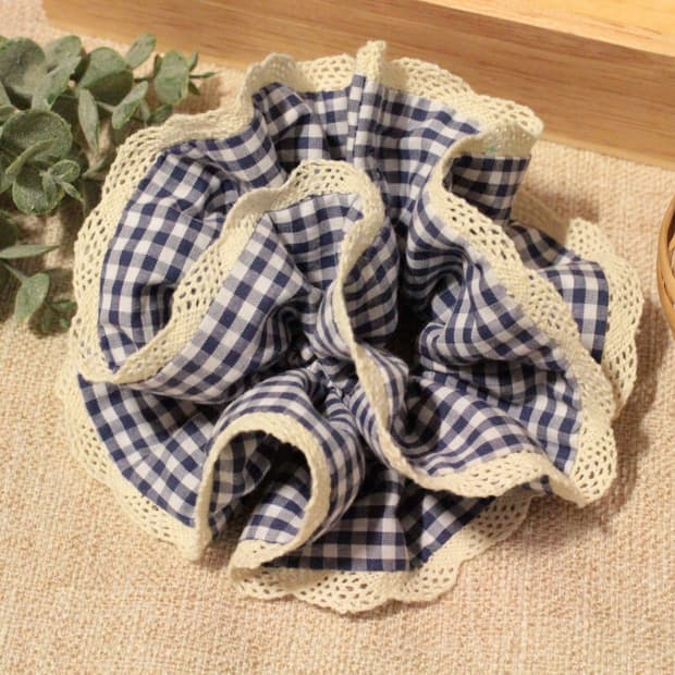 핸드메이드 레이스 스크런치 