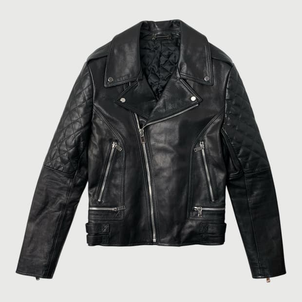 [L/정품] 지오지아 산양가죽 라이더 레더 남성자켓