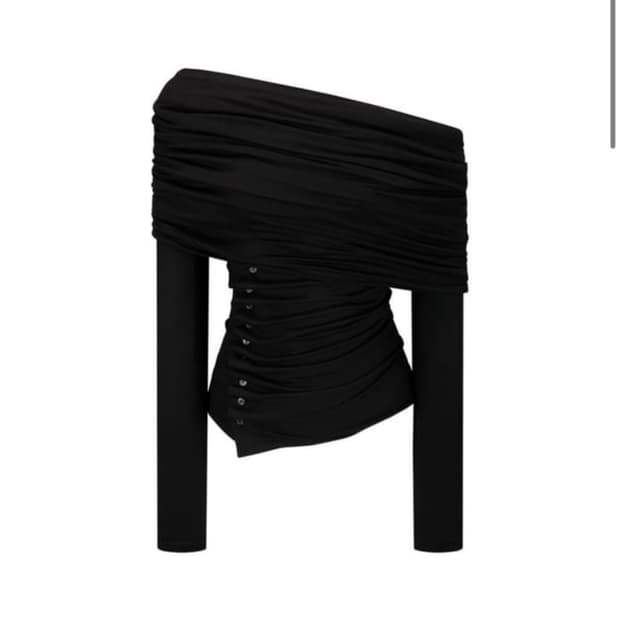 카시코 버튼 롱슬리브 블랙 