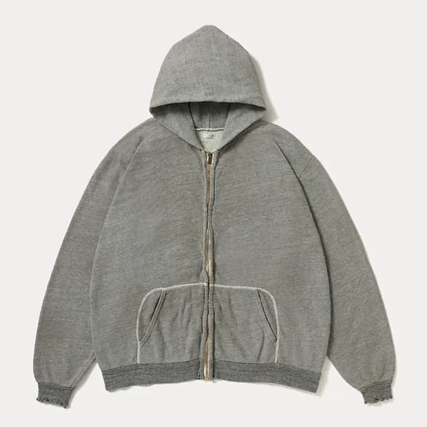 [3]아프레쎄 26ss 빈티지 라이트웨이트 후드집업 그레이