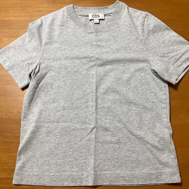 COS 코스 그레이 코튼 반팔 티셔츠_XS 사이즈
