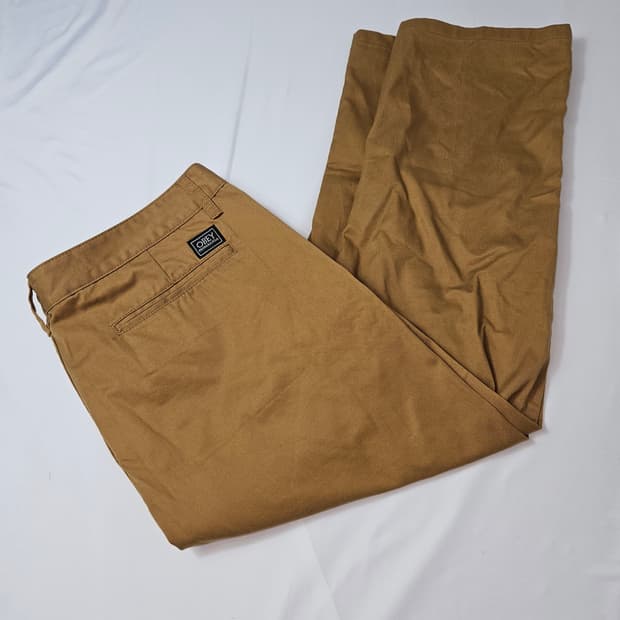 00s 오베이 OBEY 빈티지 워크팬츠 코튼 치노 크롭 38