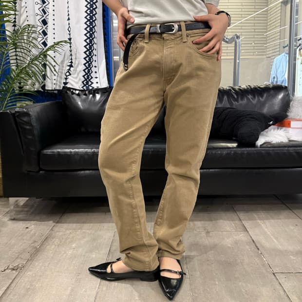 Polo 슬림 핏 팬츠 베이지