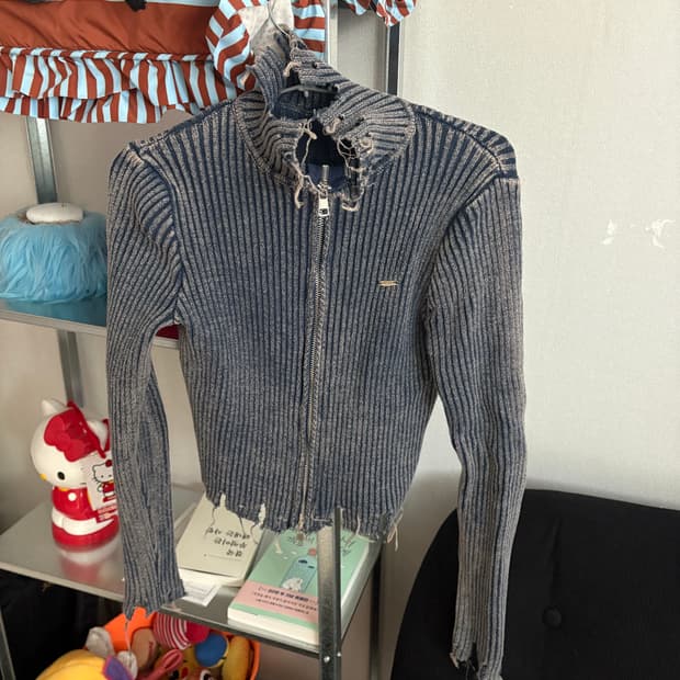 빈티지 데미지 집업