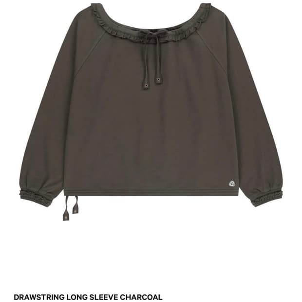 코이세이오 드로우스트링 롱슬리브 차콜 1사이즈