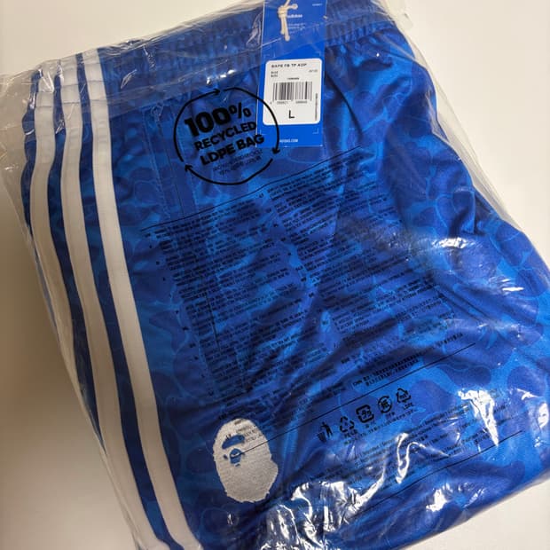 [L] 25 아디다스 베이프 트랙팬츠 새상품 싸게팔아용💙