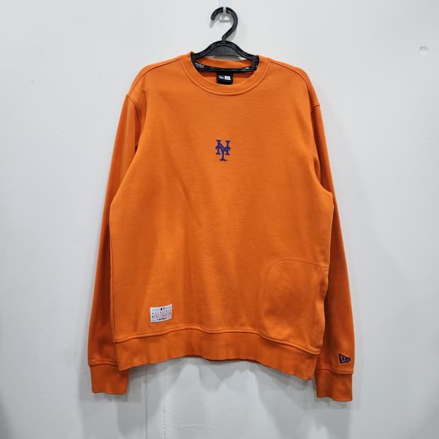 뉴에라XMLB 뉴욕 메츠 베이직 오렌지 맨투맨 남성 95~100사이즈