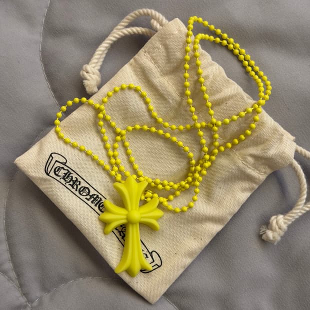 [OS] 크롬하츠 실리크롬 CH 크로스 옐로우 목걸이