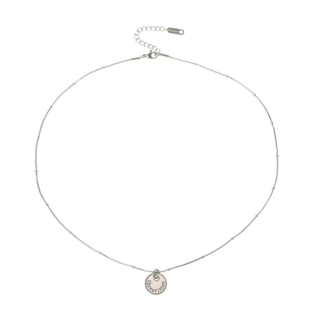 쓰리타임즈 핑크 코인 목걸이