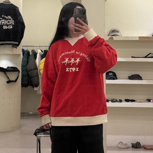 마리떼 프랑소와 저버 빅로고 링거 맨투맨 