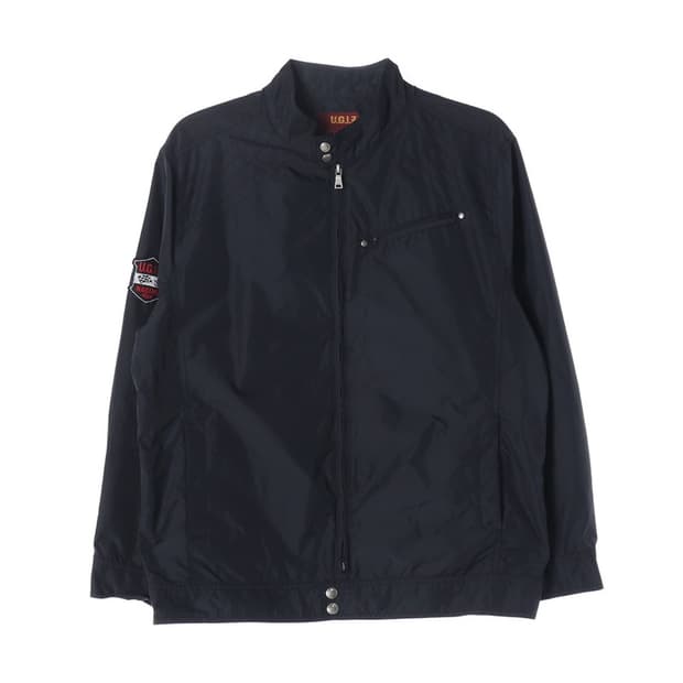 UGIZ 레이싱 패치 바람막이 자켓 네이비  L