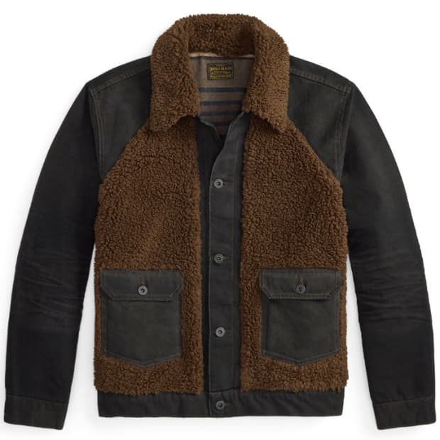 RRL 그리즐리 데님 캔버스 자켓 (M)