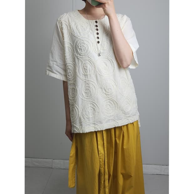 로프 라인 블라우스