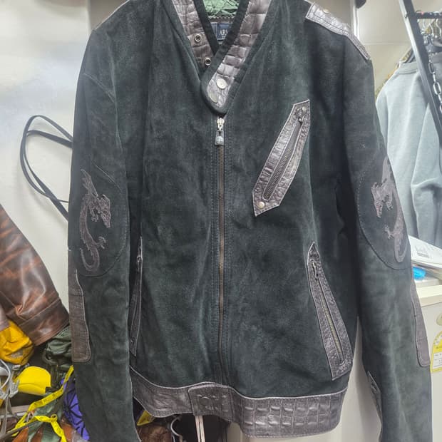 아르마니  스웨이드   드래곤  자켓