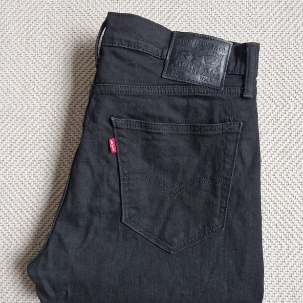 리바이스 512  슬림 테이퍼 블랙진 W34