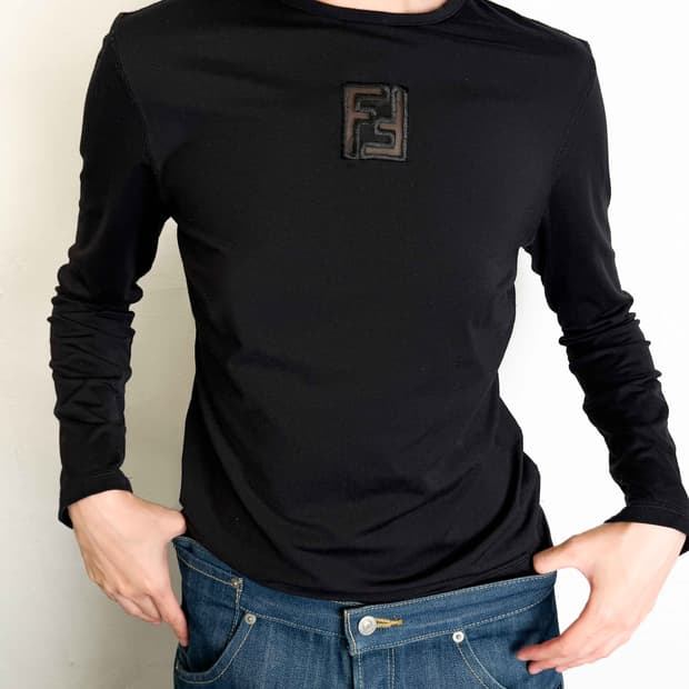 see-through logo long sleeve