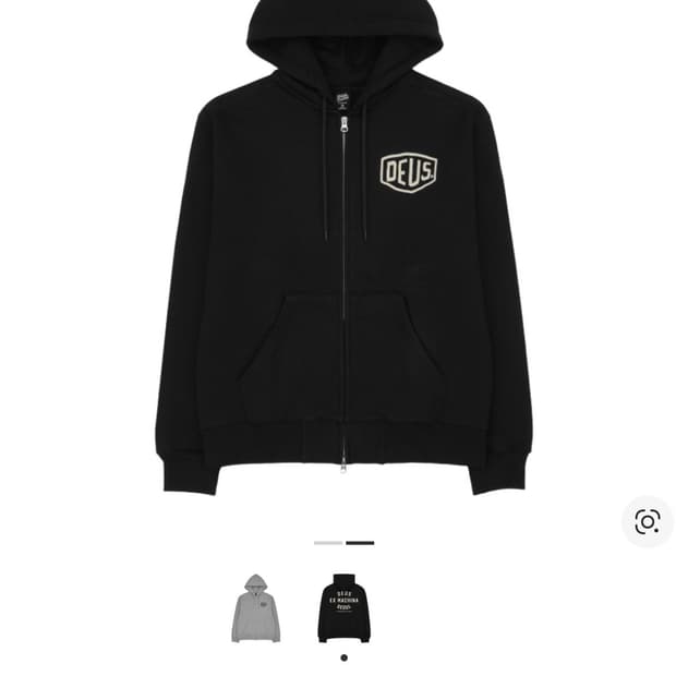 데우스 후드집업 블랙 L