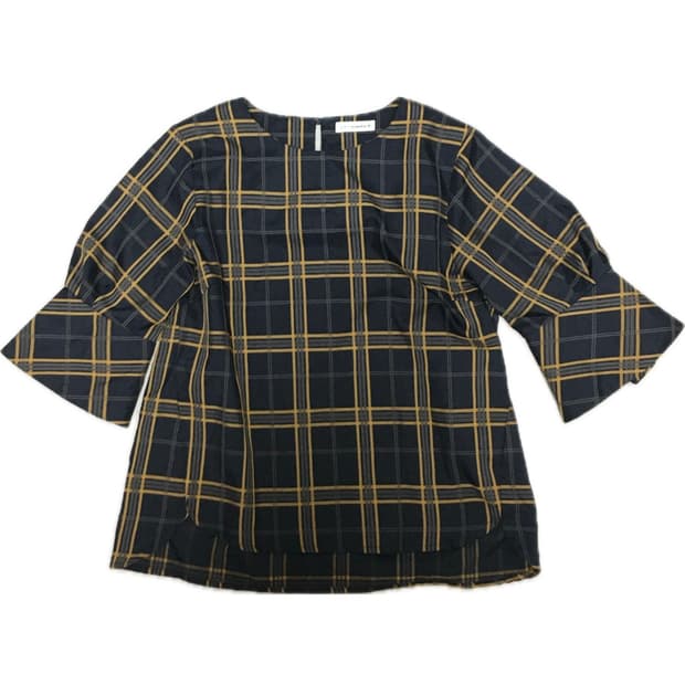 Japanese vintage check blouse