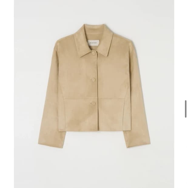 (새상품) (정가25) 비뮤즈맨션 스웨이드 싱글 버튼 자켓